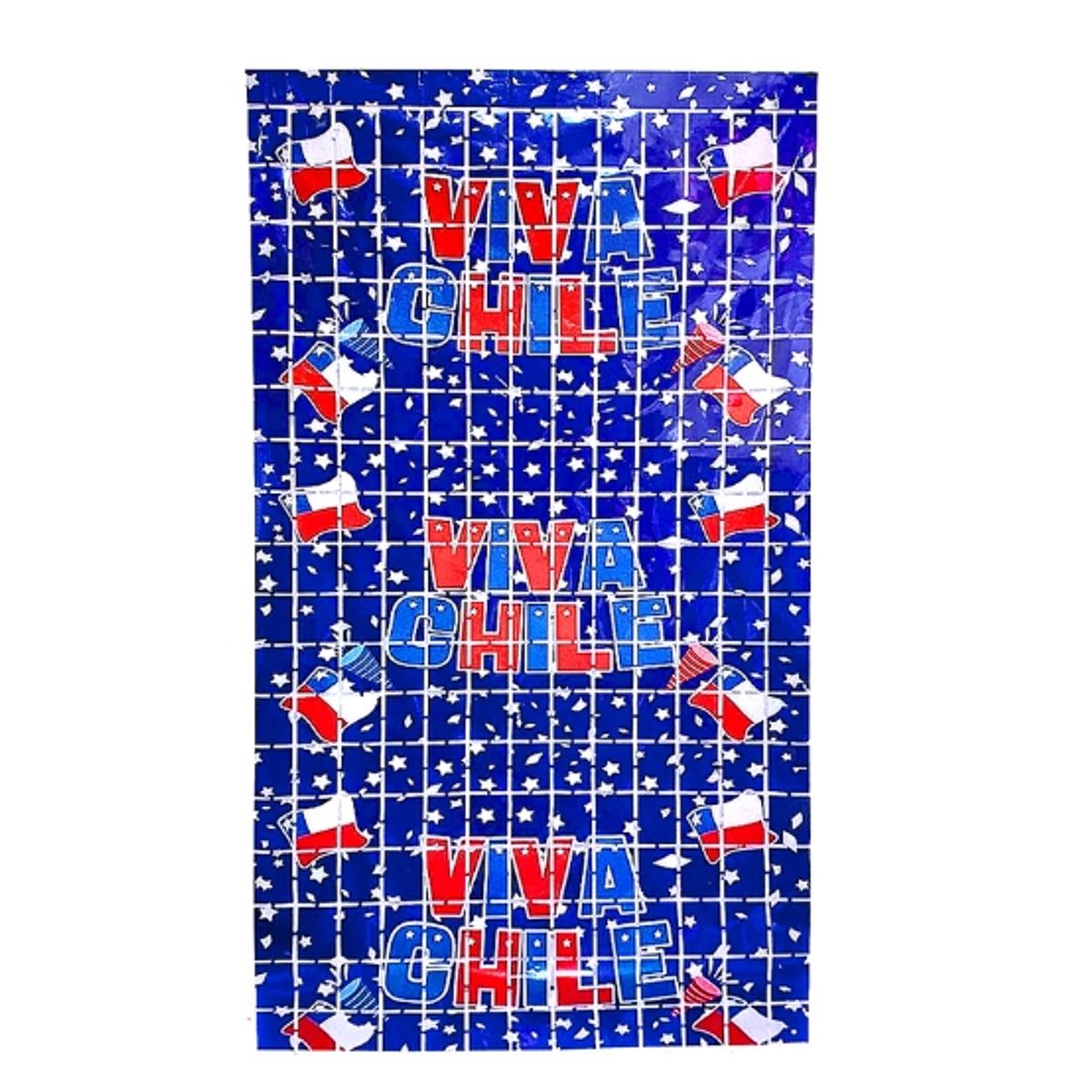 GENERICO - Adorno Mural Metalico Viva Chile 2x1 X1 Uni Color Variado