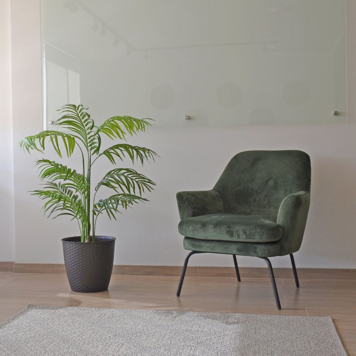 ARBUSTO REAL - Planta Artificial Palmera Premium 120 cm. / 10 Hojas