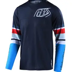 TROY LEE DESIGNS - Polera Moto GP Air Warped Azul Rojo