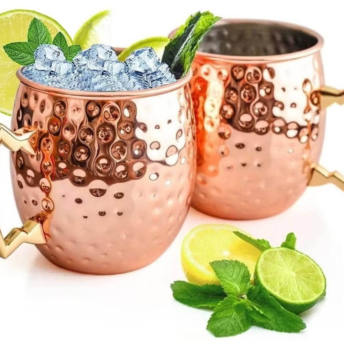 GENERICO - Pack X2 Mugs De Cobre Vasos Tragos Moscow Mule Mojito