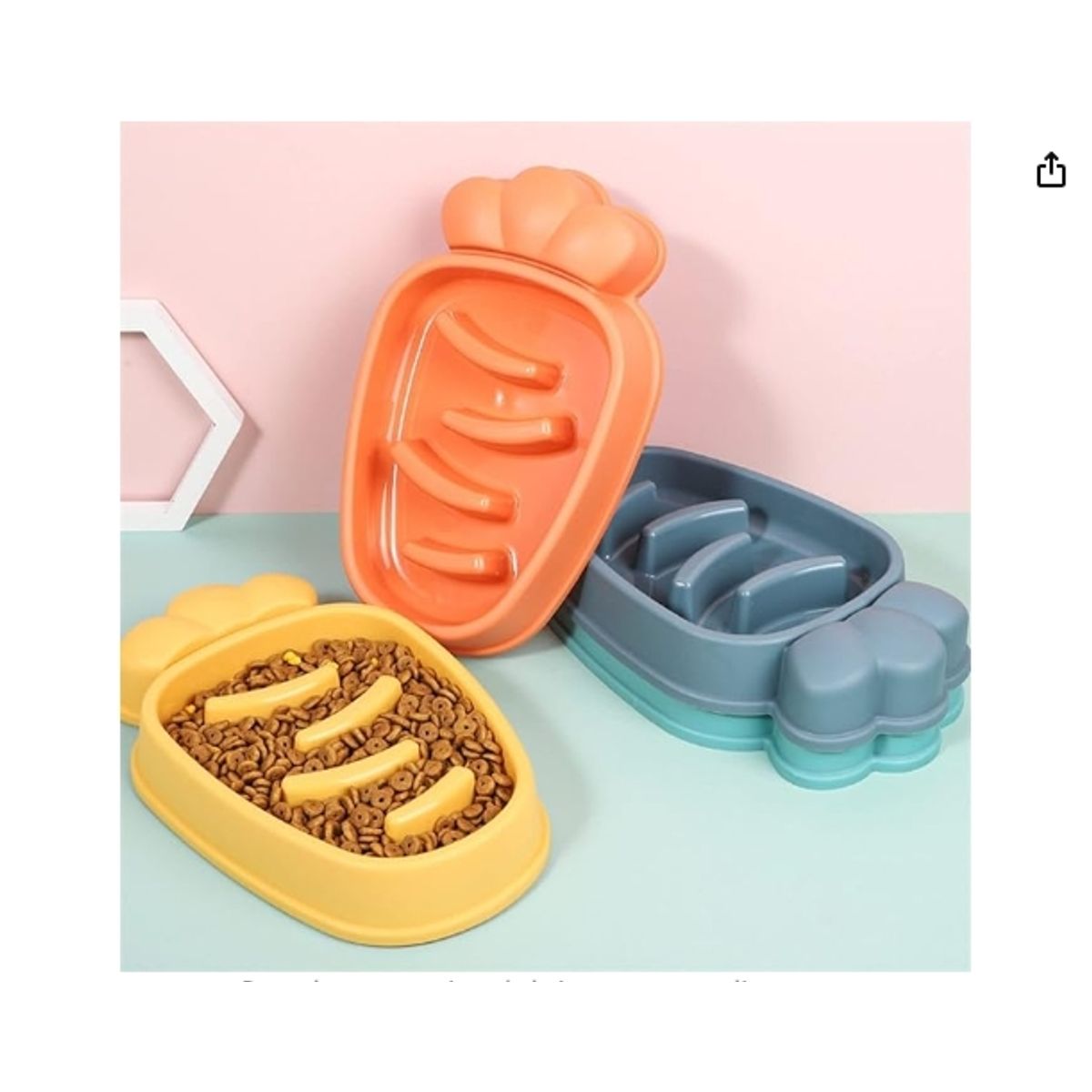 GENERICO - Cuencos Para Perros Ansiedad Forma Zanahoria Surtidos