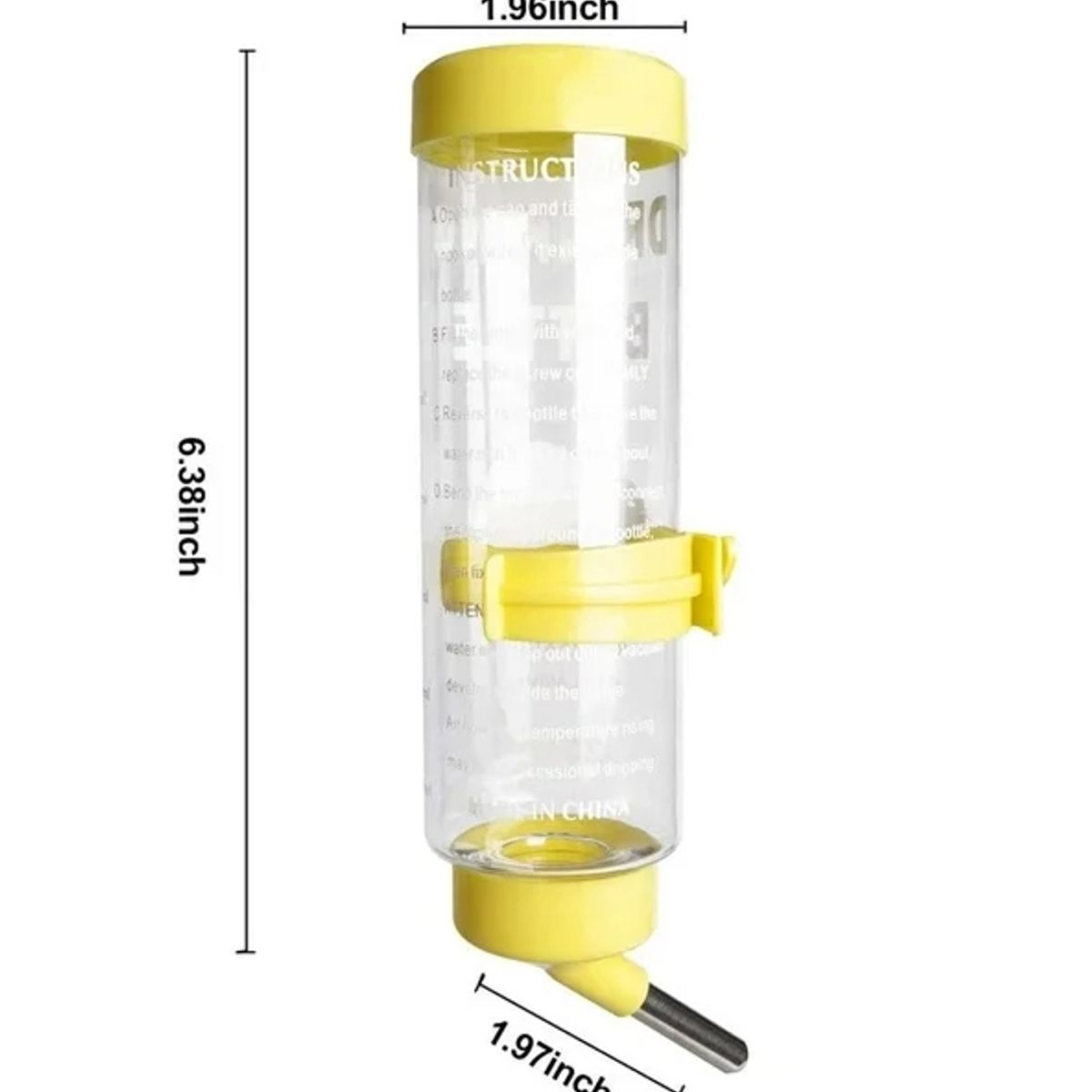 GENERICO - Botella De Agua Para Hámster Dispensador Amarillo