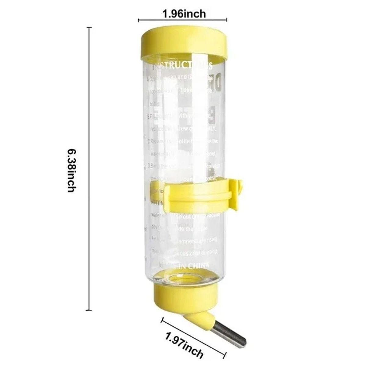 GENERICO - Botella De Agua Para Hámster Dispensador Amarillo