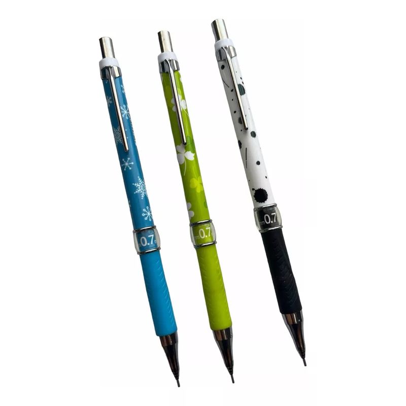 GENERICO - Set De 3 Portaminas 0,7 Colores Diseño Naturaleza