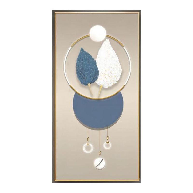 GENERICO - Cuadro Decorativo Plumas Bicolor 50x70