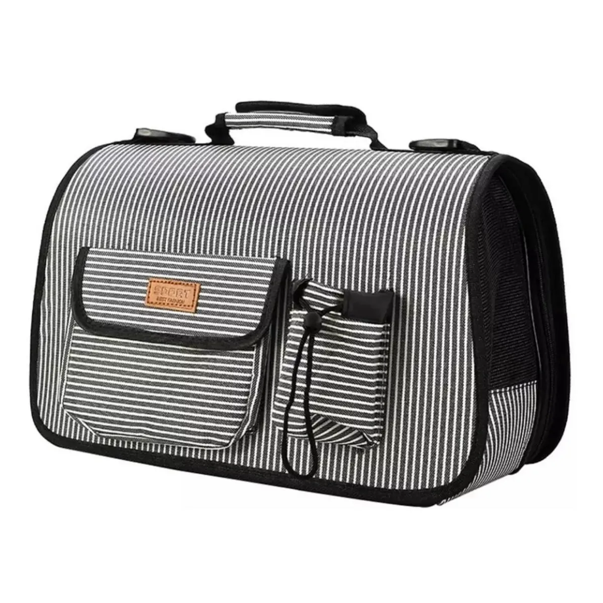 GENERICO - Bolso Transportador Viaje Para Perros Y Gatos Talla L Gris