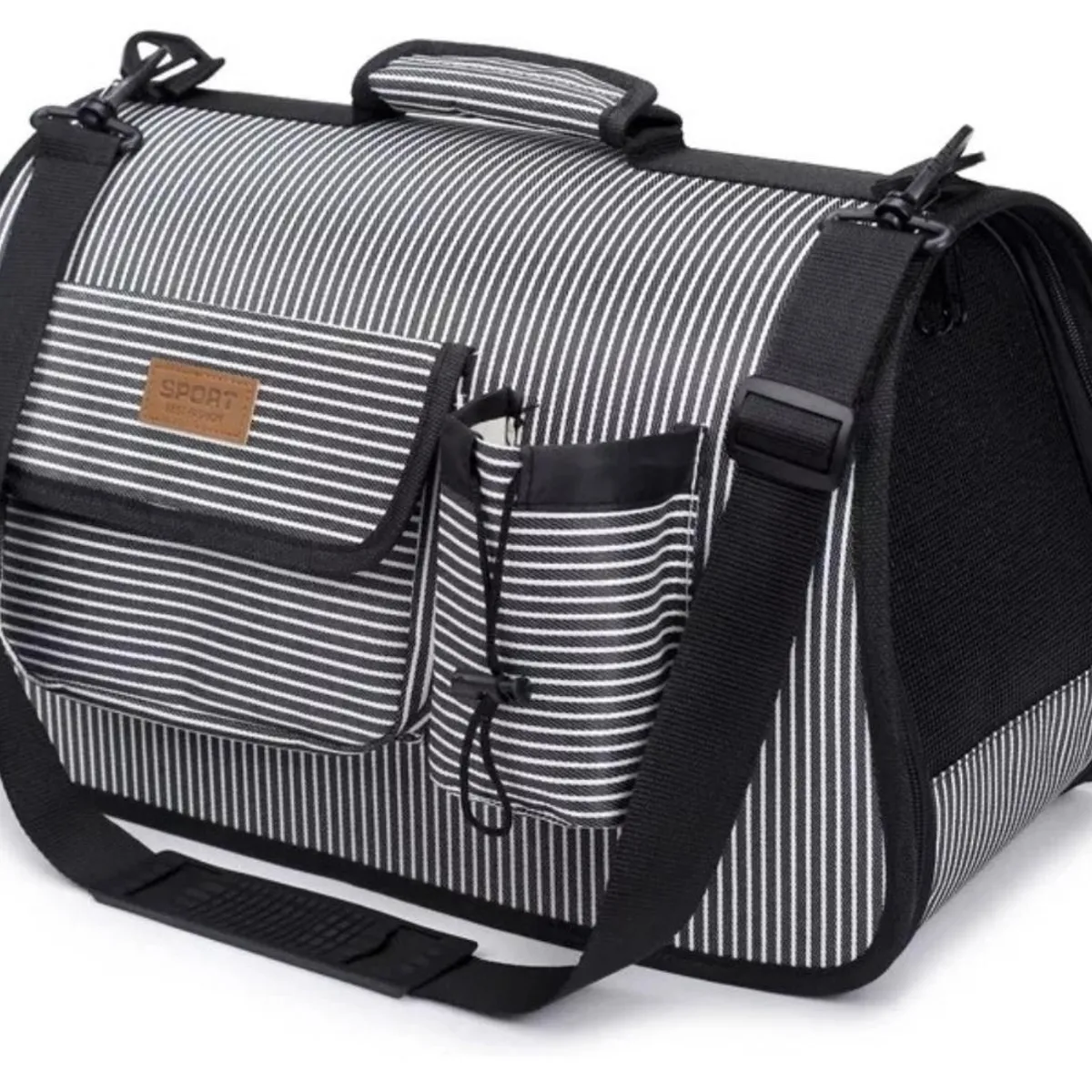GENERICO - Bolso Transportador Viaje Para Perros Y Gatos Talla L Gris