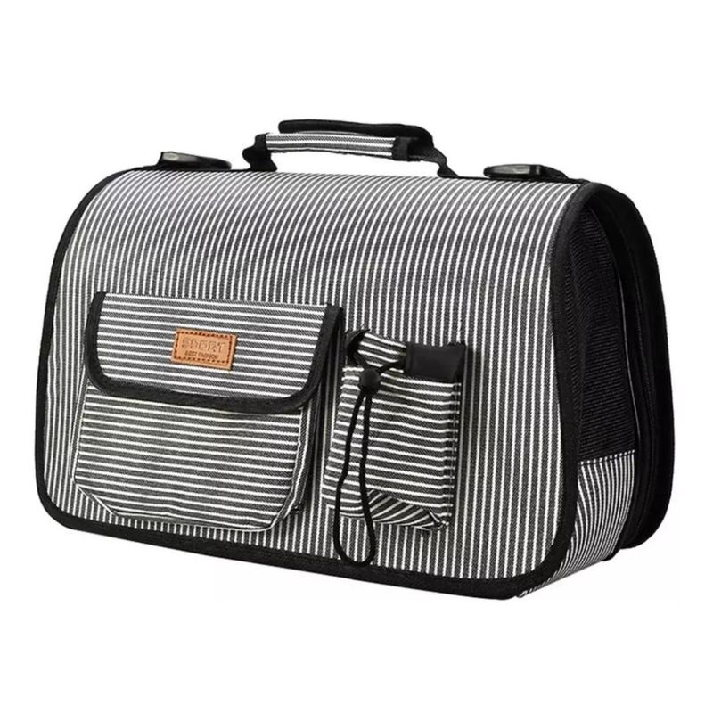 GENERICO - Bolso Transportador Viaje Para Perros Y Gatos Talla M Gris