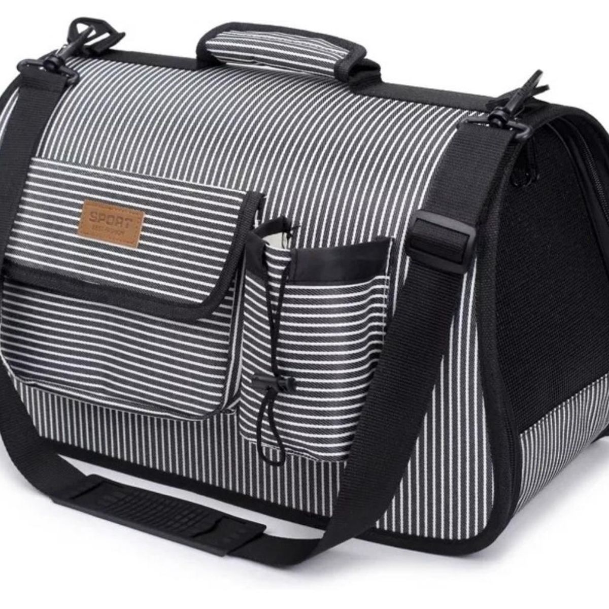GENERICO - Bolso Transportador Viaje Para Perros Y Gatos Talla M Gris