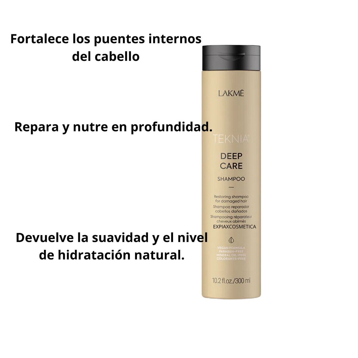 LAKME - Shampoo Lakme Deep Care Teknia 300ml Fortalece Repara Suaviza