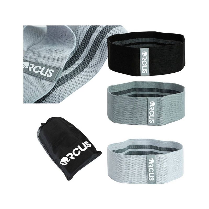GENERICO - Pack 3 Bandas Hip Loop Tela Booty Gluteos Elásticas Orcus