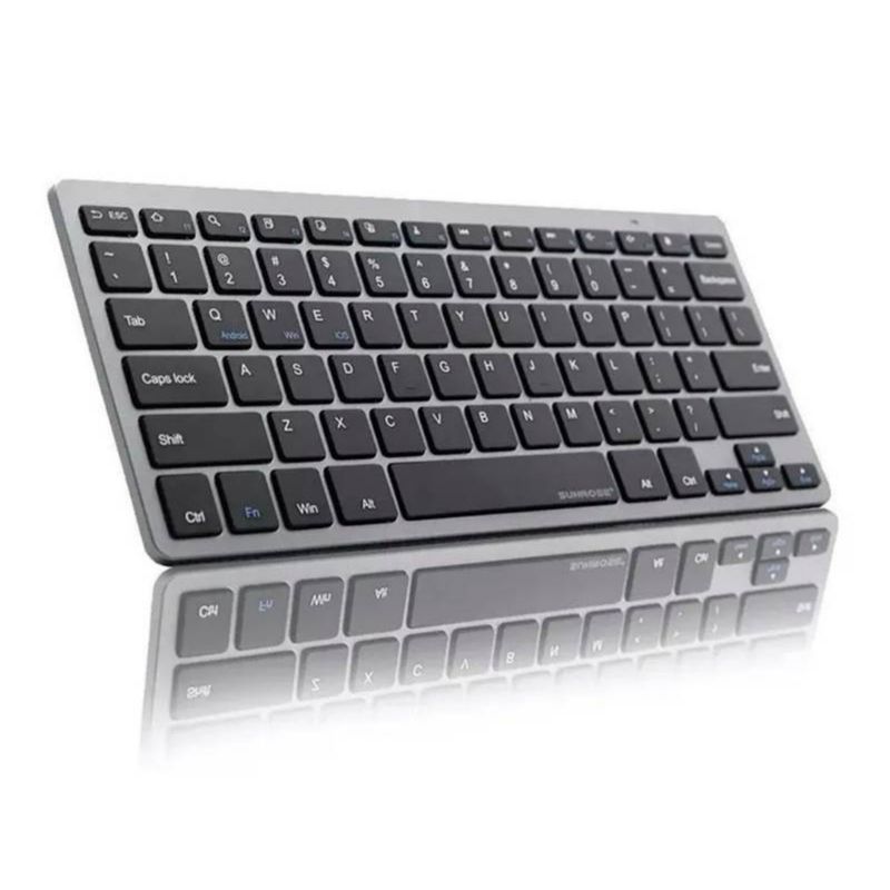 WEIBO - Teclado inalámbrico Bluetooth delgado silencioso para PC smartphone
