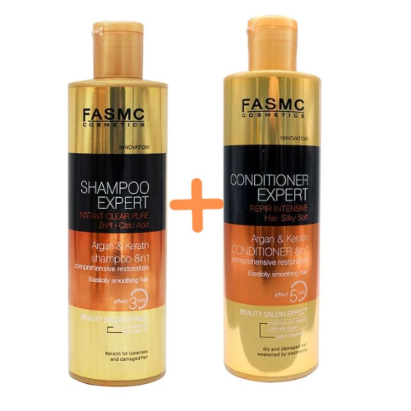 FASMC COSMETICS - Pack Shampoo + Acondicionador Expert Reparación Intensa 500ml