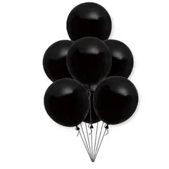 GENERICO - Globos Latex Color Negro 10 Unidades 25 Cm