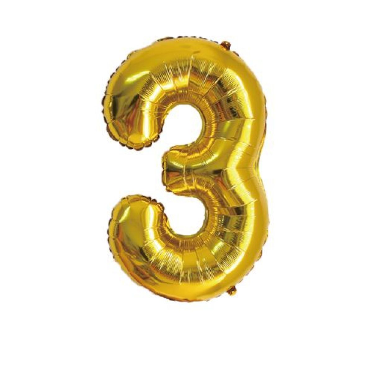 GENERICO - Globos Diseño Numero 3 Color Dorado