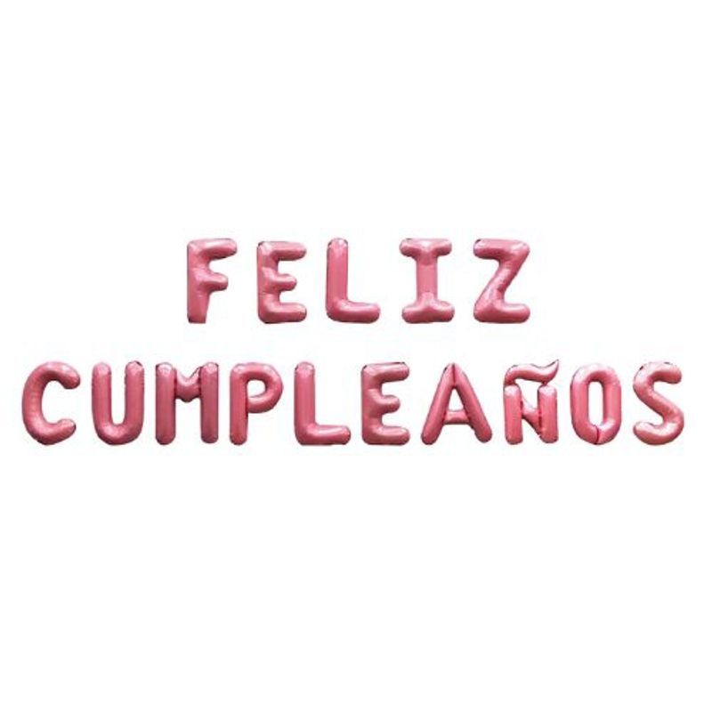 GENERICO - Globos Diseño Letra Color Rosa Feliz Cumpleaños