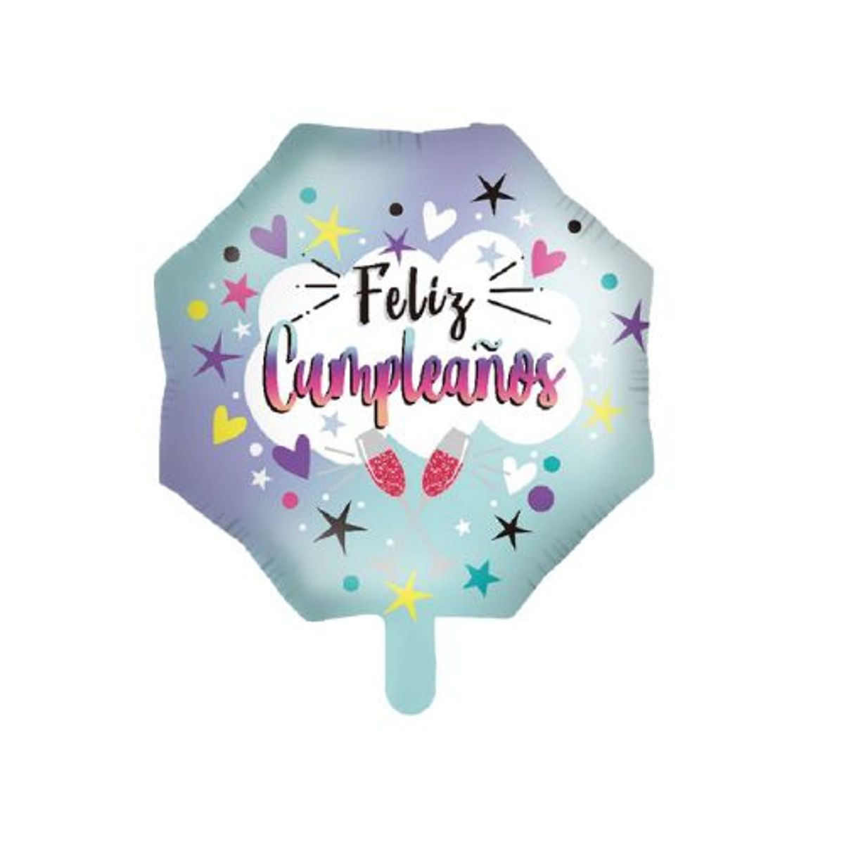 GENERICO - Globos Colores Latex Dibujo Feliz Cumpleaños
