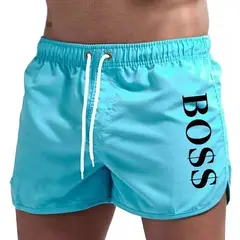 EDWINAYY - Short Deportivo Corto Hombre Bolsillo Cierre Pantalones Playa