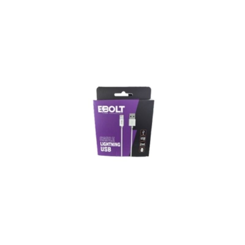 GENERICO - EBOLT CABLE LIGHTNNING USB 2mt