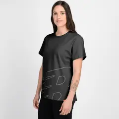 NEW BALANCE - Polera Lifestyle Mujer Negra