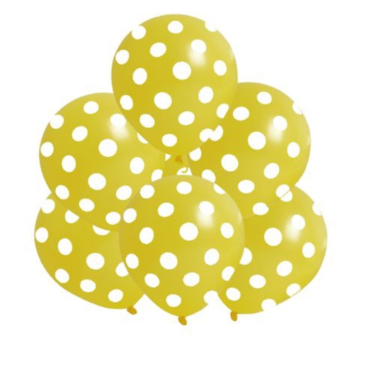 GENERICO - Globos Latex Color Amarillo Diseño Puntos