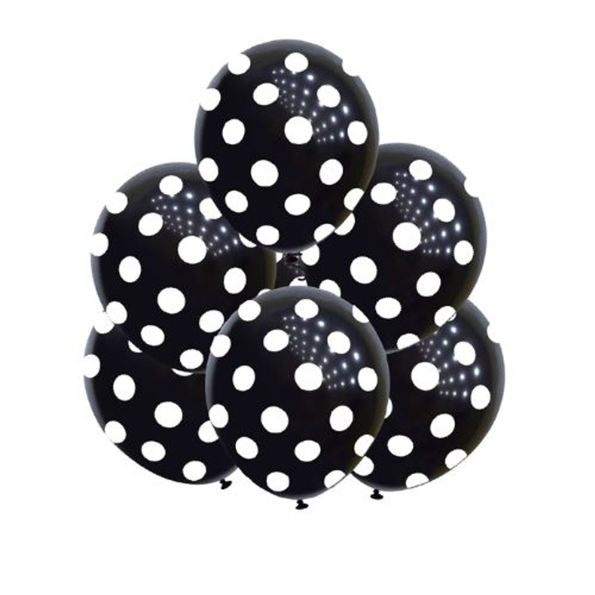 GENERICO - Globos Latex Color Negro Diseño Puntos