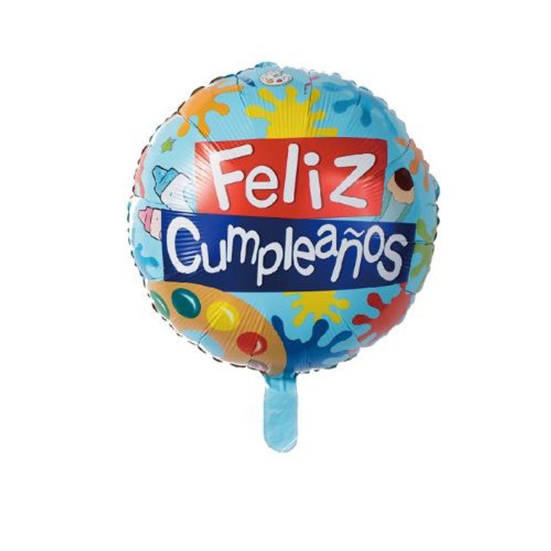 GENERICO - Globos DIbujo Feliz Cumpleaños 45X54 Cm Varios Colores