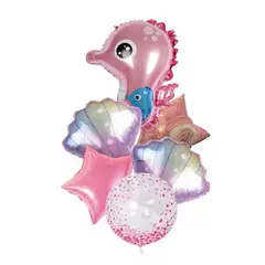 GENERICO - Globo Latex Diseño Caballo De Mar Rosa