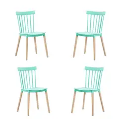 GENERICO - Pack de 4 Sillas Estilo Windsor MENTA
