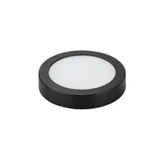 HB LEDS - Panel Redondo LED Sobrepuesto Negro 18W Luz Neutra