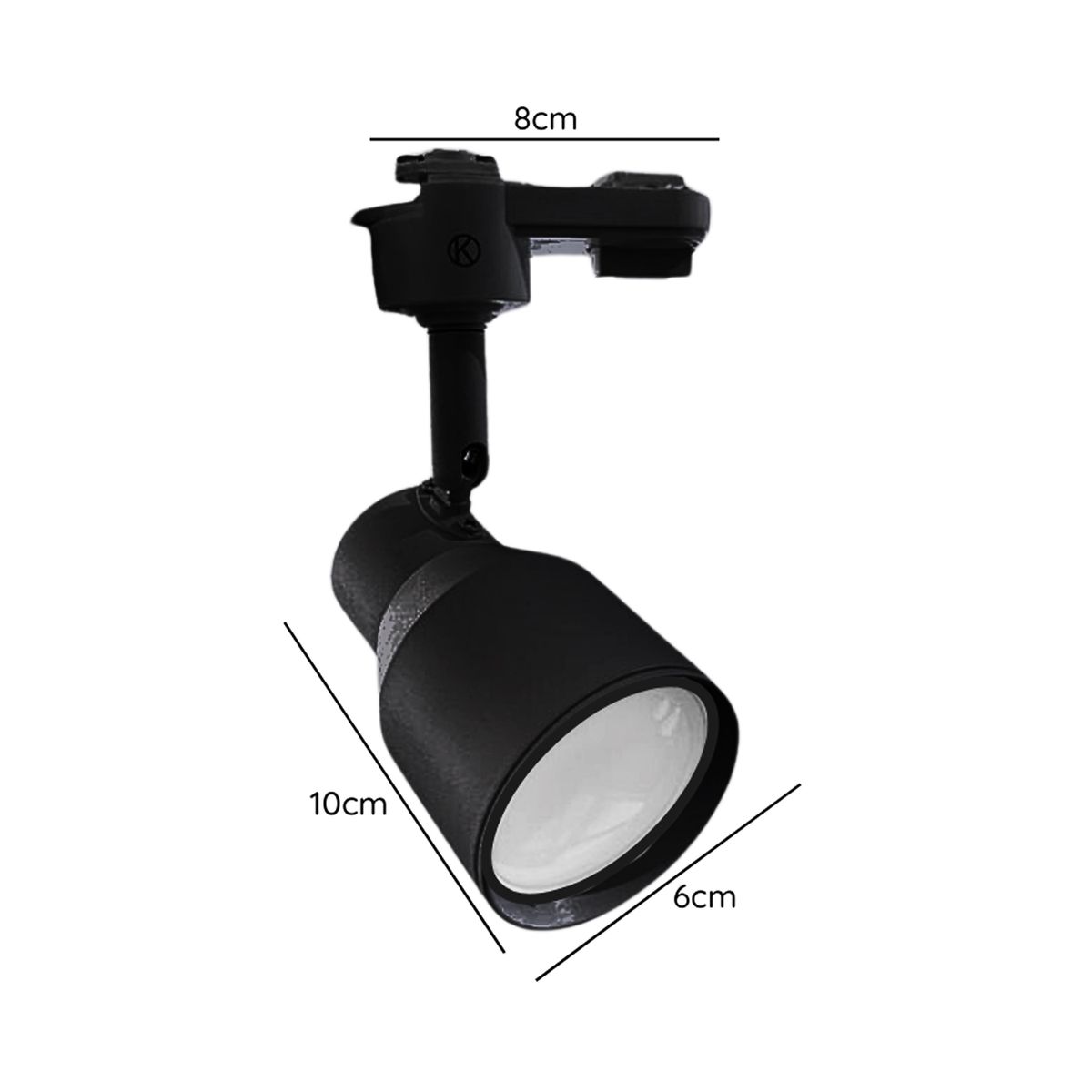 WANT - Foco LED Decorativo Riel Monofásico Negr GU10 Elnath Ampolleta Cálida