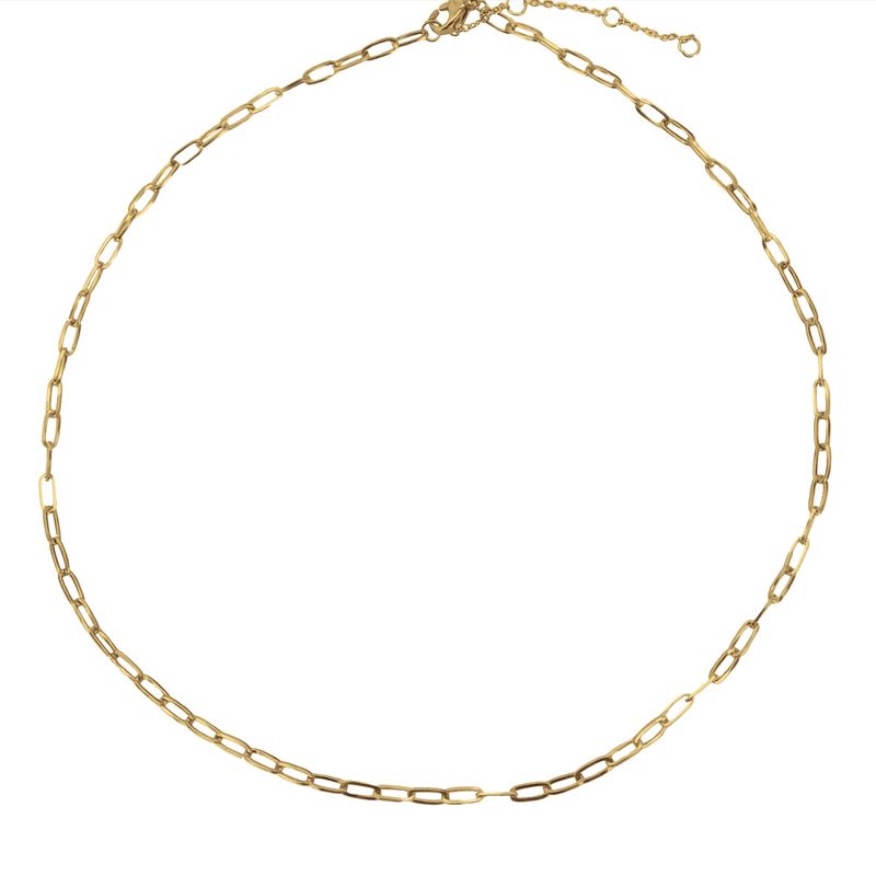 GENERICO - Cadena Eslabón Gold para mujer - Azul Zafira
