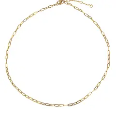 GENERICO - Cadena Eslabón Gold para mujer - Azul Zafira