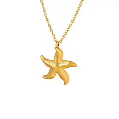 GENERICO - Collar Starfish Gold para mujer - Azul Zafira