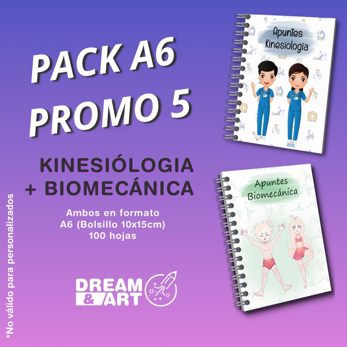 GENERICO - CUADERNO DE APUNTES KINESIOLOGÍA + BIOMECÁNICA  A6 - 100 HOJAS