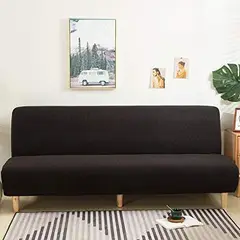 DIANA - Funda de Futón cuadrille Unicolor negro 155x190cm