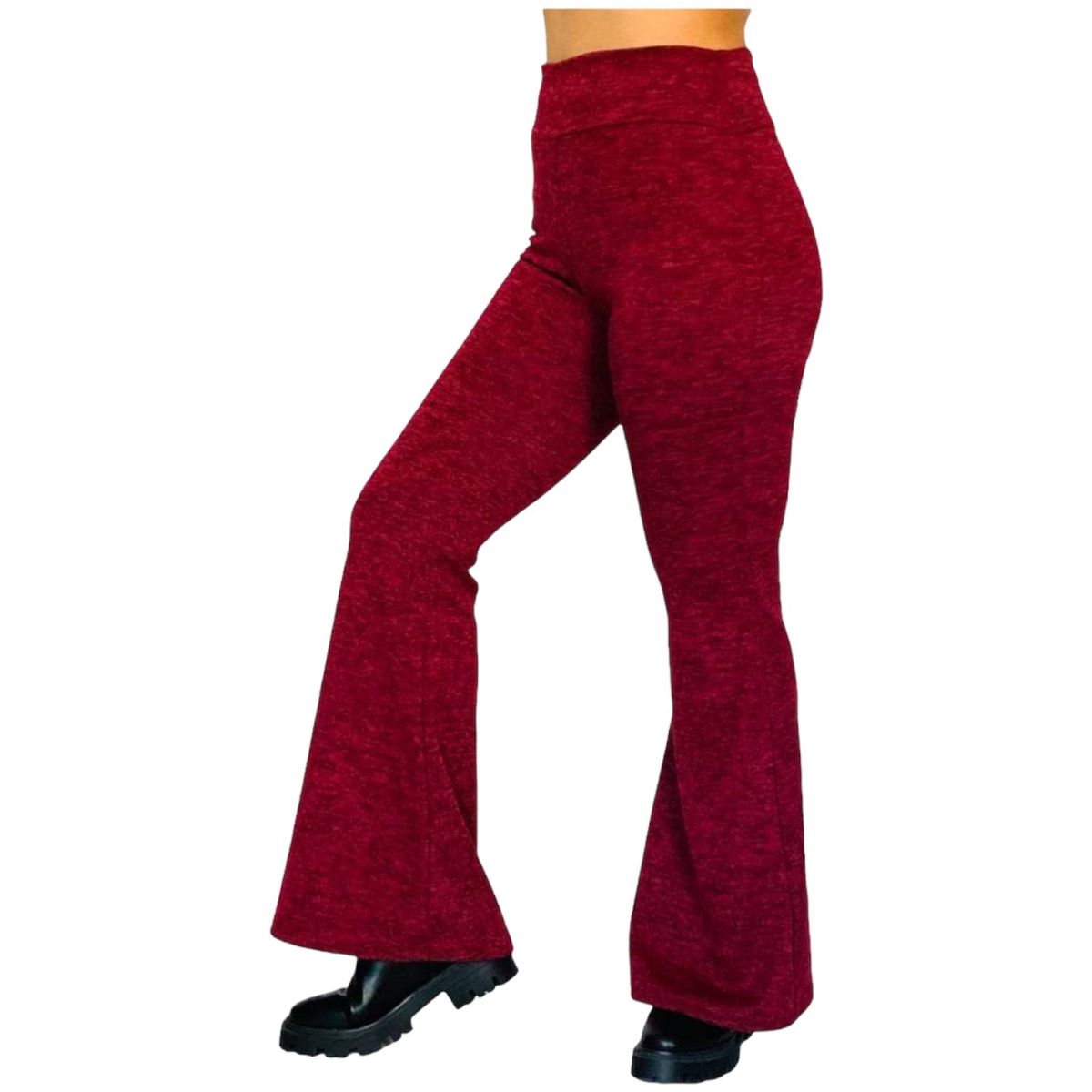 GENERICO - Calza Flare Lanilla Burdeo