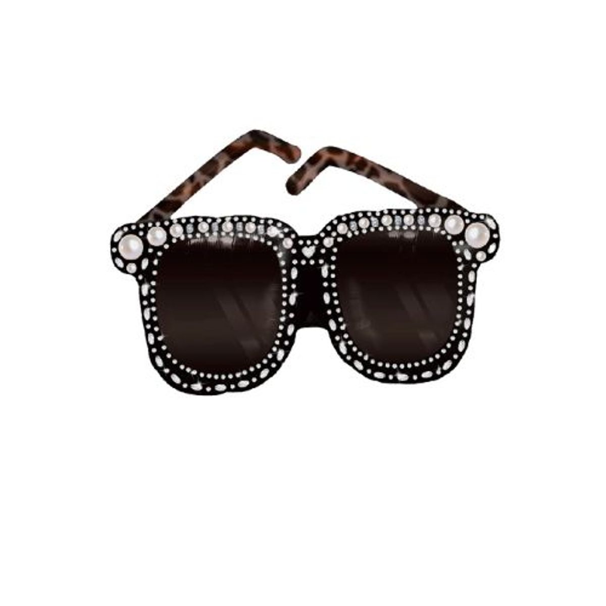 GENERICO - Globo Latex Diseño Lentes 1 Unidad 62X83 Cm