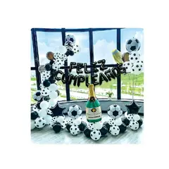 GENERICO - Traje Globos Latex Diseño Futbol Blanco Negro