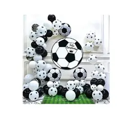 GENERICO - Traje Globos Latex Diseño Pelotas Futbol Blanco Negro