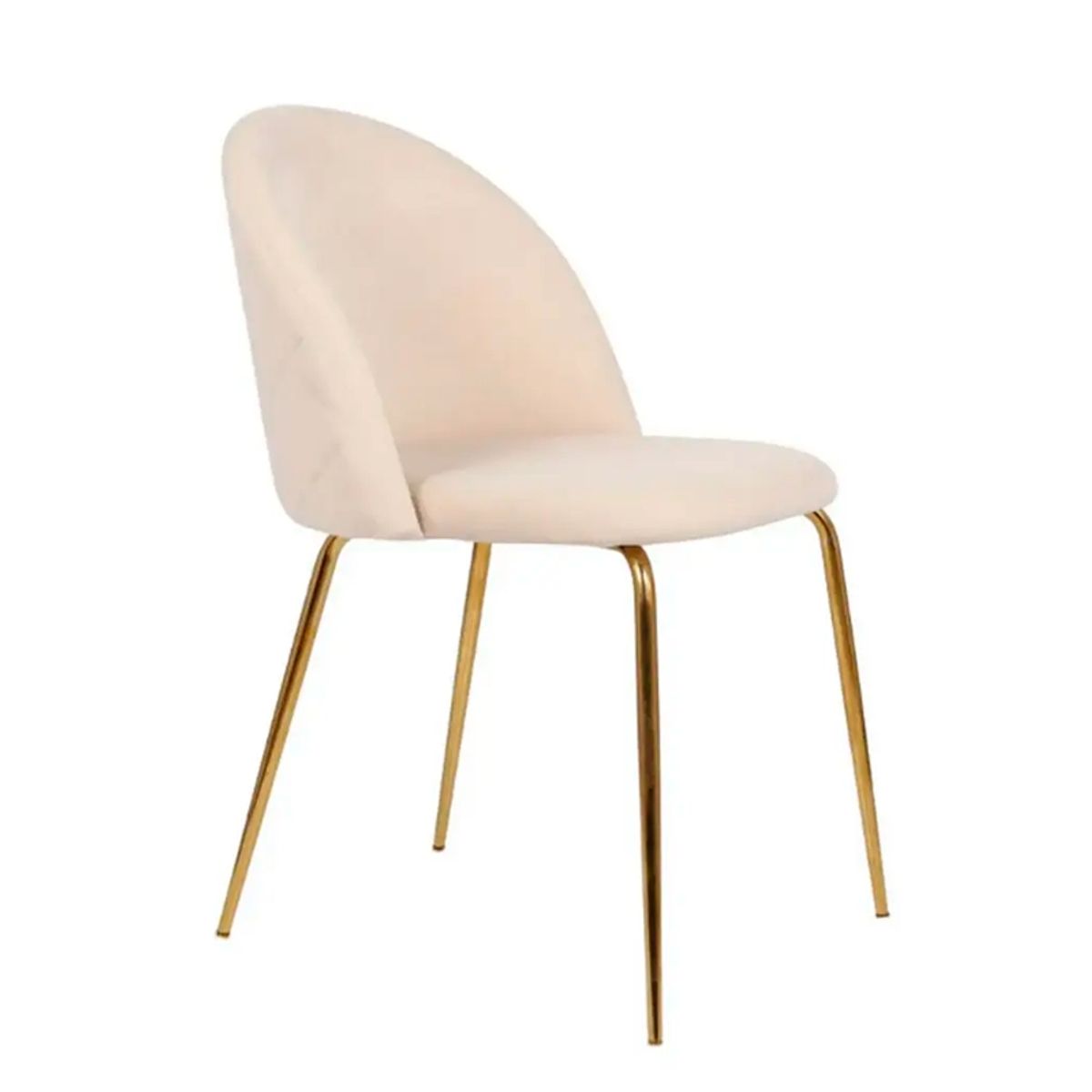 GENERICO - Silla Velvet Alicia Gold Beige