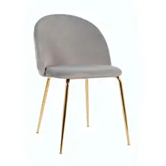 GENERICO - Silla Velvet Alicia Gold GRIS