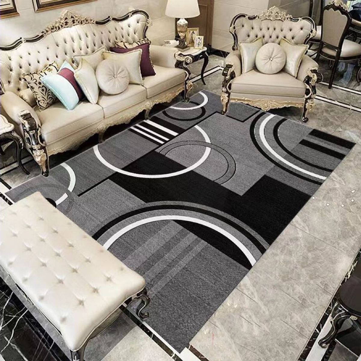 GENERICO - ALFOMBRA DECORATIVA PARA LIVING 200X240 DELGADA  MARIA