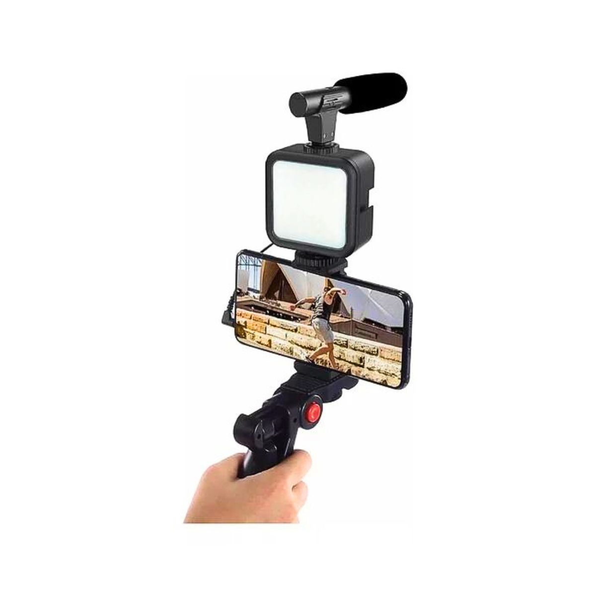 GENERICO - Kit Creadores De Contenido Micrófono + Estabilizador Celular
