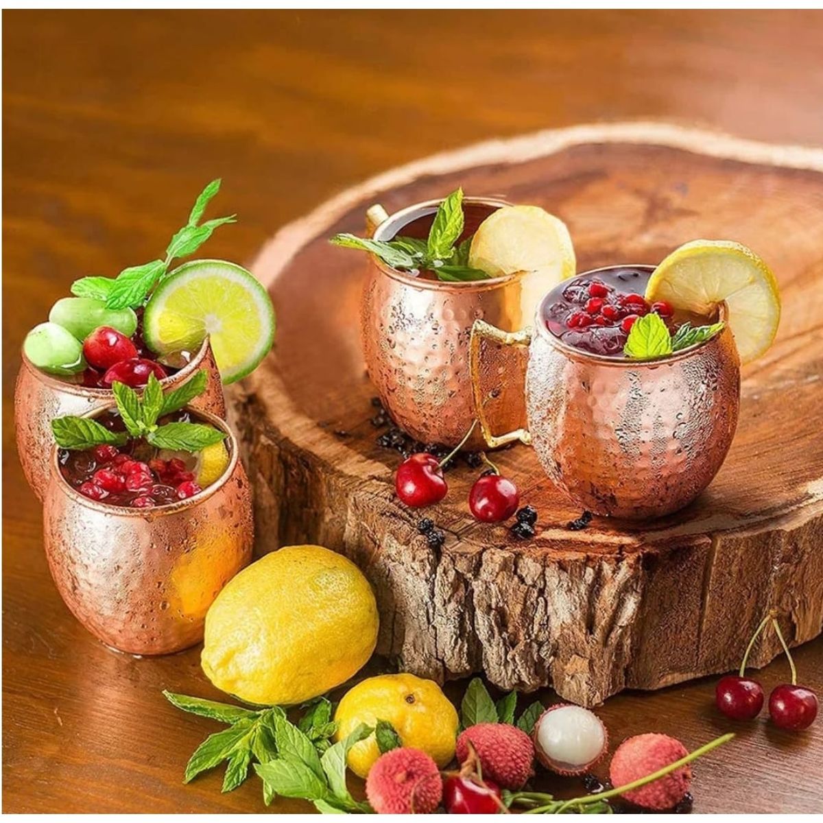 GENERICO - Pack X2 Mugs De Cobre Vasos Tragos Moscow Mule Mojito