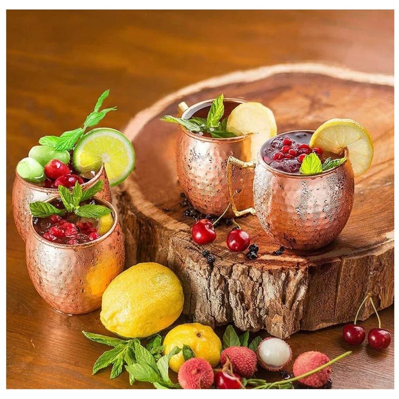 GENERICO - Pack X2 Mugs De Cobre Vasos Tragos Moscow Mule Mojito