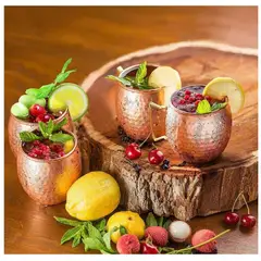 GENERICO - Pack X2 Mugs De Cobre Vasos Tragos Moscow Mule Mojito