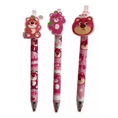 GENERICO - Set De 3 Lápices Tinta Diseño Lotso Kawaii