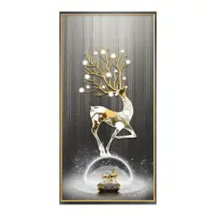 GENERICO - Cuadro Decorativo Ciervo Nordico 50x70