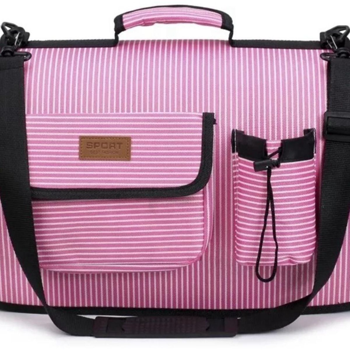 GENERICO - Bolso Transportador Viaje Para Perros Y Gatos Talla L Rosado
